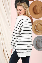 Load image into Gallery viewer, Long Sleeve Round Neck Side-Slit Top