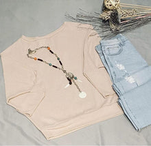 Load image into Gallery viewer, Blush Off-Shoulder Sweater