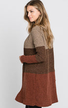 Load image into Gallery viewer, Multi-Color Striped Color-Block Cardigan