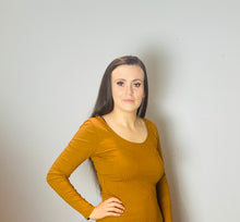 Load image into Gallery viewer, Ribbed Knit Scoop Neck Midi Dress