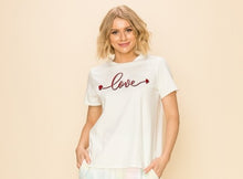 Load image into Gallery viewer, Love Print Boyfriend T-Shirt
