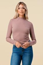 Load image into Gallery viewer, Ribbed Mock Neck Semi-Cropped Sweater