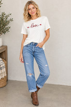 Load image into Gallery viewer, Love Print Boyfriend T-Shirt
