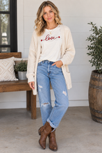 Load image into Gallery viewer, Love Print Boyfriend T-Shirt
