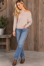 Load image into Gallery viewer, Blush Off-Shoulder Sweater
