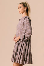 Load image into Gallery viewer, Tiered Long Sleeve Printed Dress
