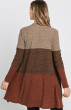 Load image into Gallery viewer, Multi-Color Striped Color-Block Cardigan
