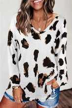 Load image into Gallery viewer, Leopard Print V-Neck Blouse
