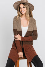 Load image into Gallery viewer, Multi-Color Striped Color-Block Cardigan
