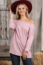 Load image into Gallery viewer, Soft &amp; Drapey Stripe 3/4 Sleeve Top

